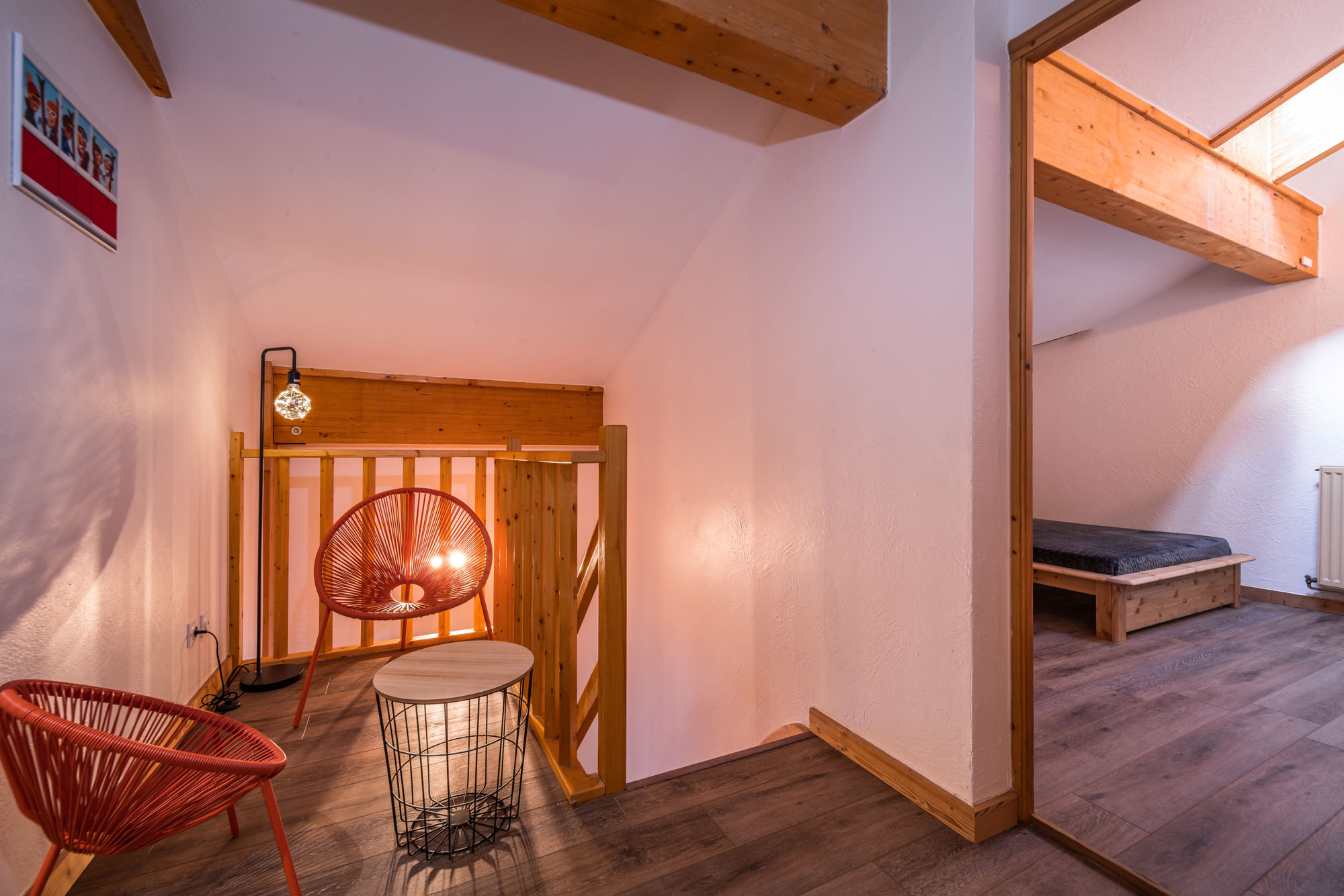 Mezzanine with reading area